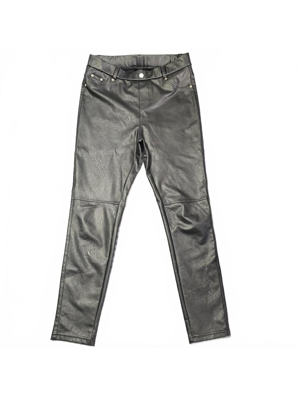 TAGOO Women's Pleather Pants Black Size M Faux Leather Slim Fit Vegan